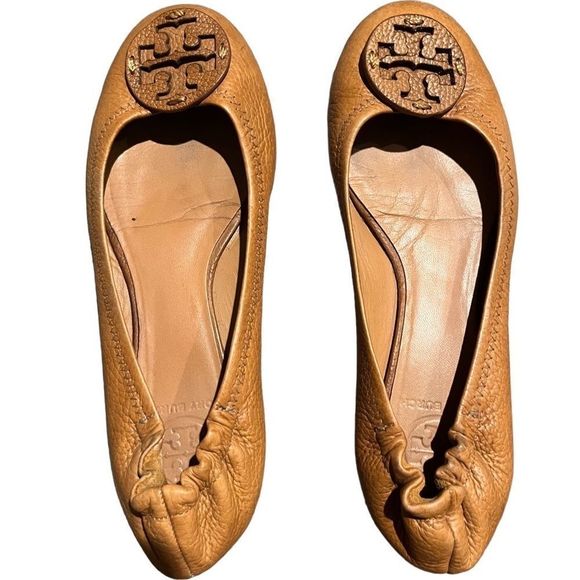 Tory Burch Minnie Travel Ballet Flat size 7.5 fair condition - Picture 2 of 5
